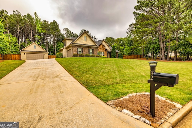 32 Meadow View Gln, Newnan, GA 30265 - traditional home featuring an outbuilding, brick siding, and a detached garage