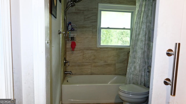288 Harper Rd SE, Atlanta, GA 30315 - bathroom featuring shower / bath combination with curtain and toilet