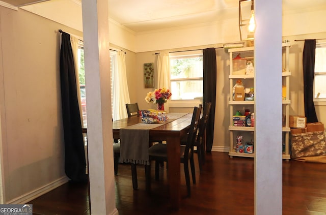288 Harper Rd SE, Atlanta, GA 30315 - dining room with ornamental molding, wood finished floors, and baseboards