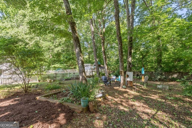 view of fenced backyard