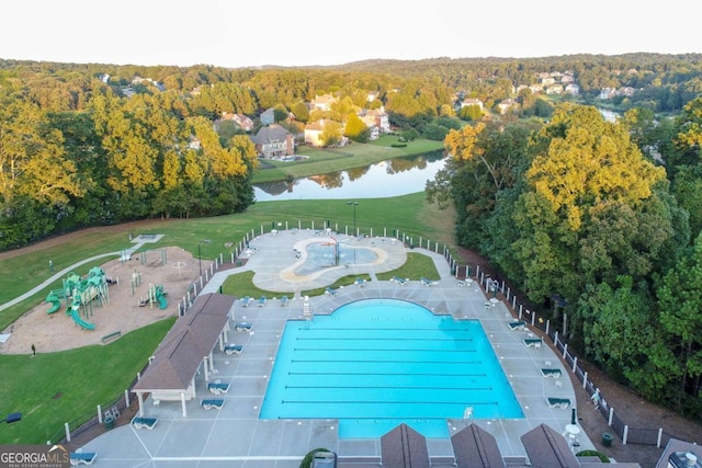 3456 Glen Mist Pl, Dacula, GA 30019 - aerial view of a large body of water