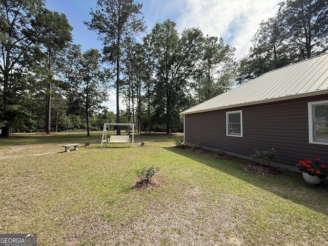 view of grassy yard