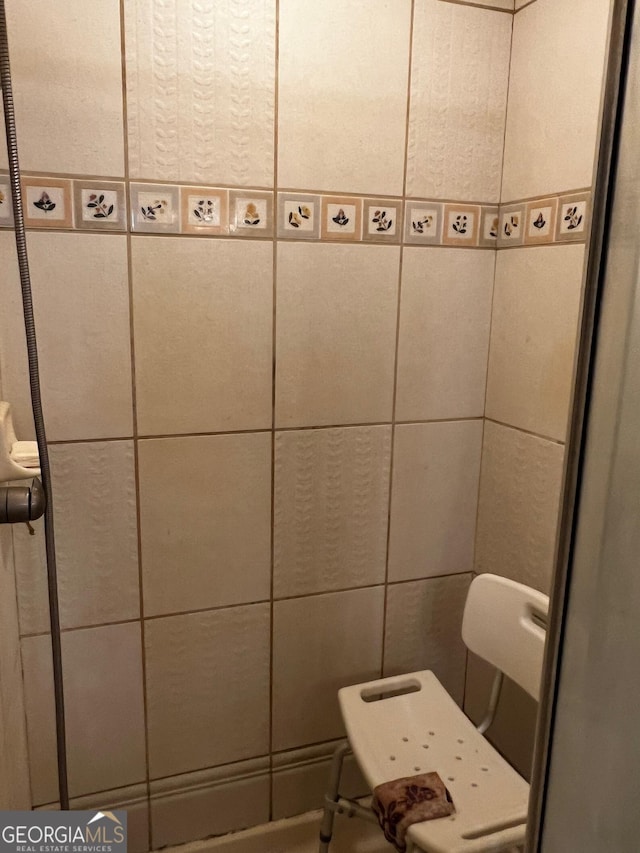 105 Chinquapin Ln, Clarkesville, GA 30523 - bathroom with tile walls