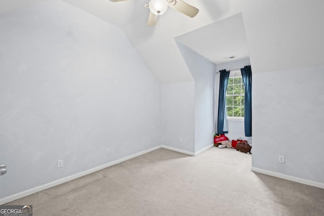 4842 Registry Dr NW, Kennesaw, GA 30152 - bonus room with carpet, a ceiling fan, vaulted ceiling, and baseboards