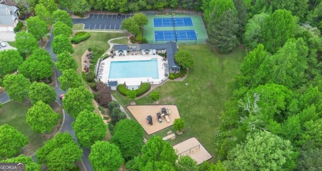 4842 Registry Dr NW, Kennesaw, GA 30152 - aerial view of property's location featuring a pool