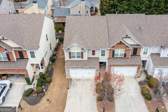 aerial view of residential area