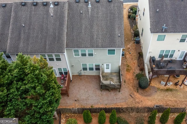 view from above of property