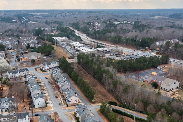 aerial view of property's location