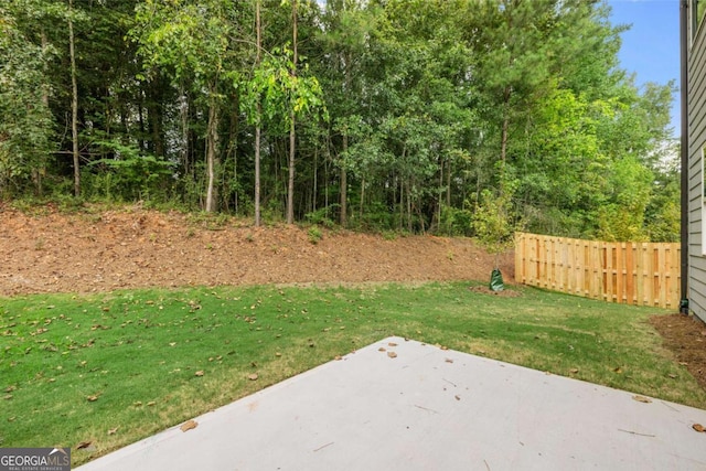 view of yard featuring a patio