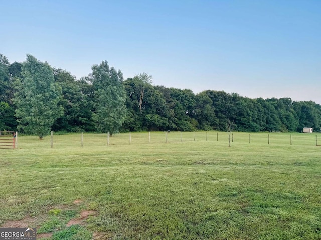 view of yard with a view of rural / pastoral area