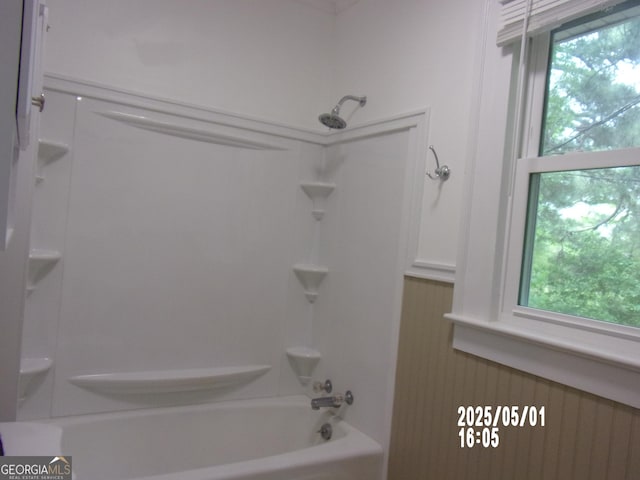 full bathroom featuring bathing tub / shower combination