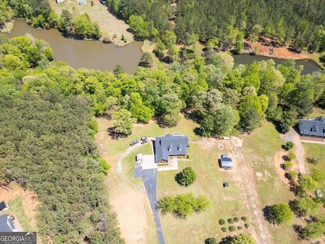 637 Lakeview Dr, Newborn, GA 30056 - aerial view of a large body of water and a heavily wooded area