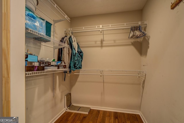 637 Lakeview Dr, Newborn, GA 30056 - walk in closet featuring wood finished floors