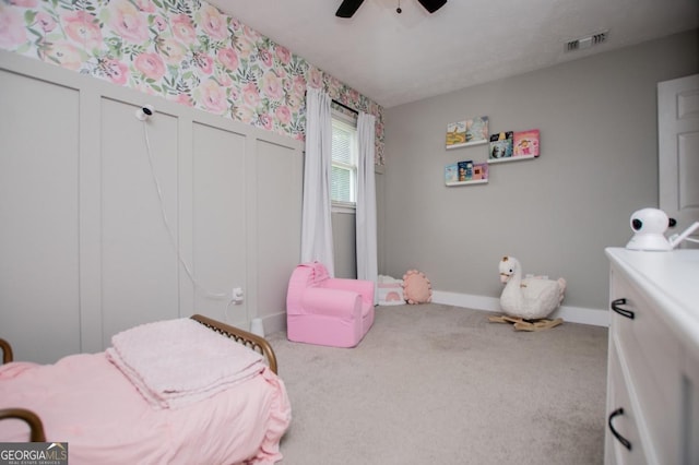4529 Lakeview Dr, Powder Springs, GA 30127 - carpeted bedroom with baseboards and a ceiling fan