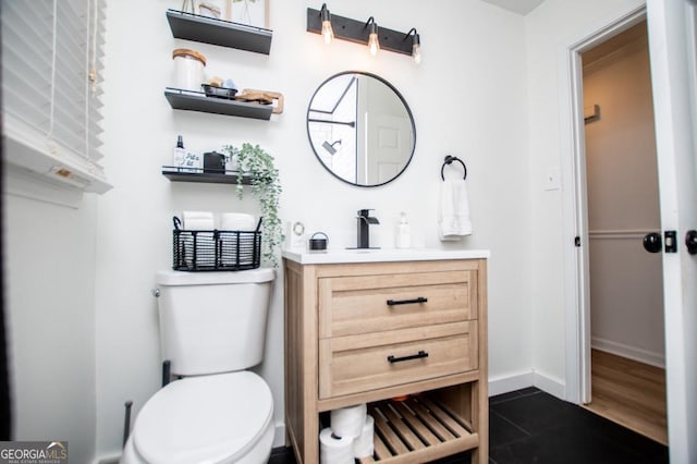 4529 Lakeview Dr, Powder Springs, GA 30127 - bathroom with vanity and tile patterned flooring