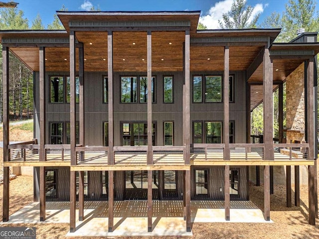 back of property featuring a patio area