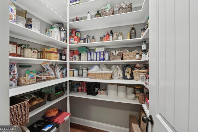 view of storage area
