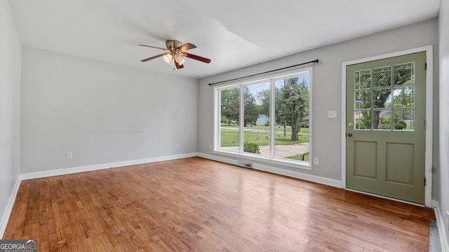 19 Fernwood Way NE, Rome, GA 30161 - spare room with a ceiling fan, baseboards, and wood finished floors