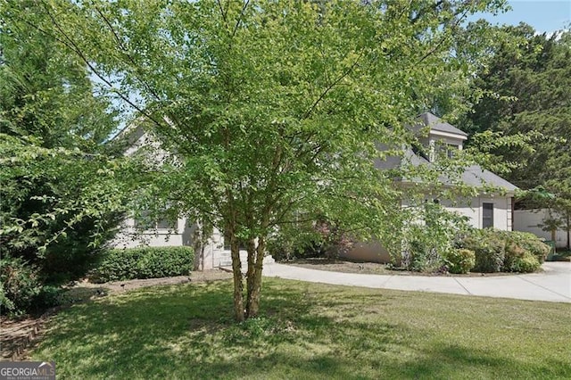 view of front facade with a front yard