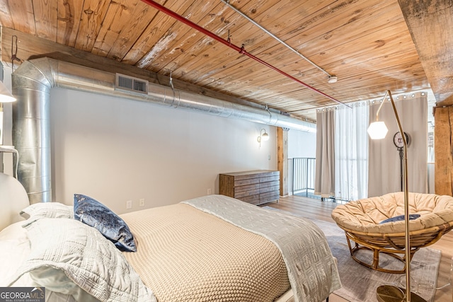 170 Boulevard Se 521H, Atlanta, GA 30312 - bedroom featuring wood finished floors and wood ceiling