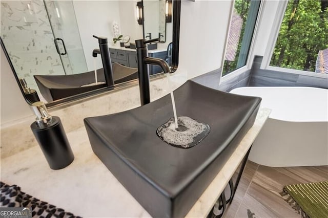 detailed view of a sink