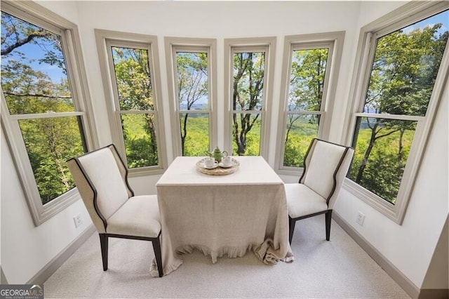 sunroom featuring plenty of natural light