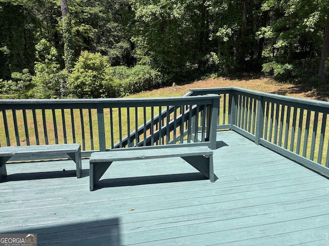 2828 Hicks Rd SW, Marietta, GA 30060 - wooden deck with a lawn