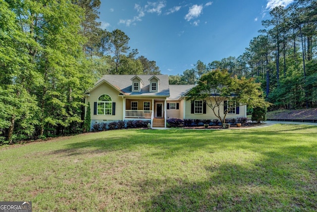 349 Bowen Hill Rd, Haddock, GA 31033 - new england style home with covered porch and a front yard