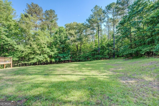 349 Bowen Hill Rd, Haddock, GA 31033 - view of green lawn with a forest view