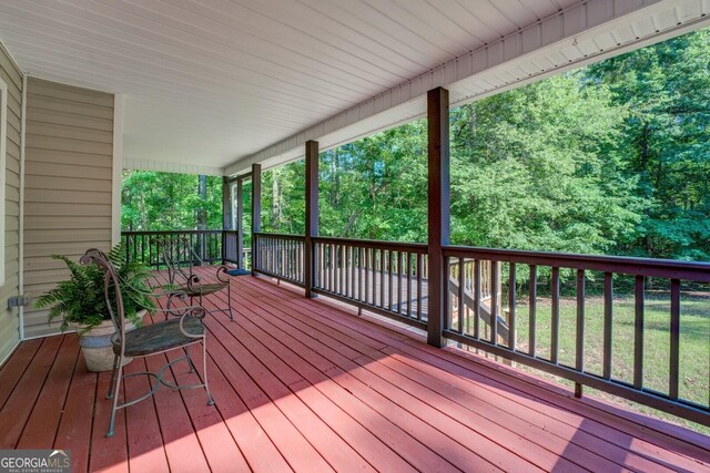 349 Bowen Hill Rd, Haddock, GA 31033 - view of wooden deck