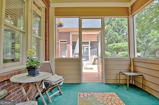 view of sunroom / solarium