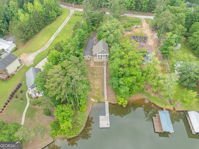 bird's eye view of a large body of water