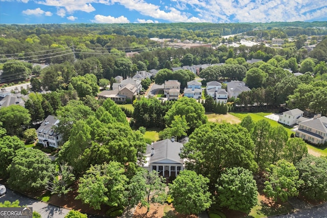 aerial view of residential area