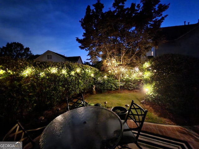 655 Grove Manor Ct, Suwanee, GA 30024 - view of green lawn featuring outdoor dining area