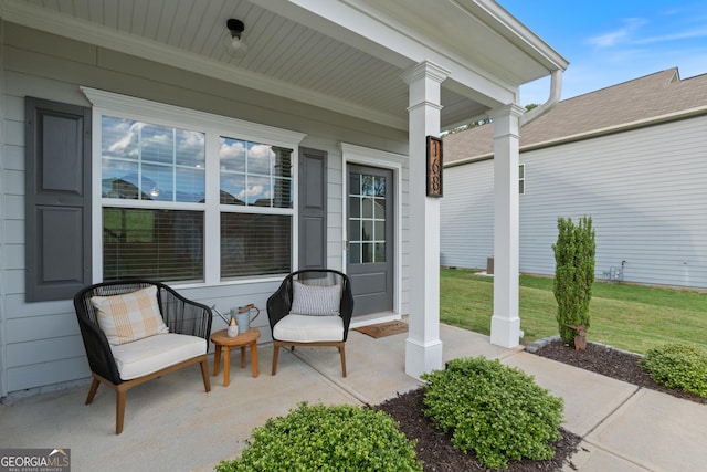 view of patio / terrace with covered porch