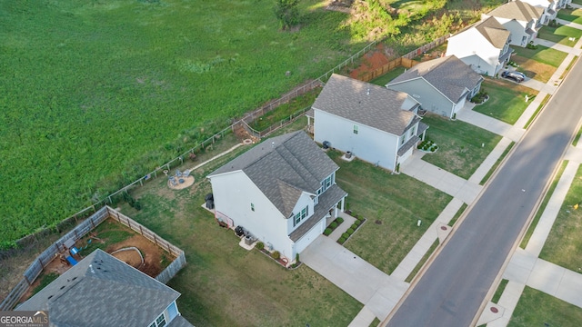 aerial perspective of suburban area