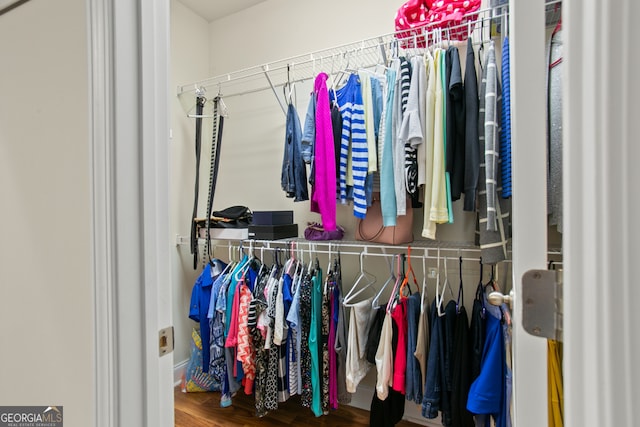 436 Barnett St, Woodstock, GA 30188 - spacious closet featuring wood finished floors
