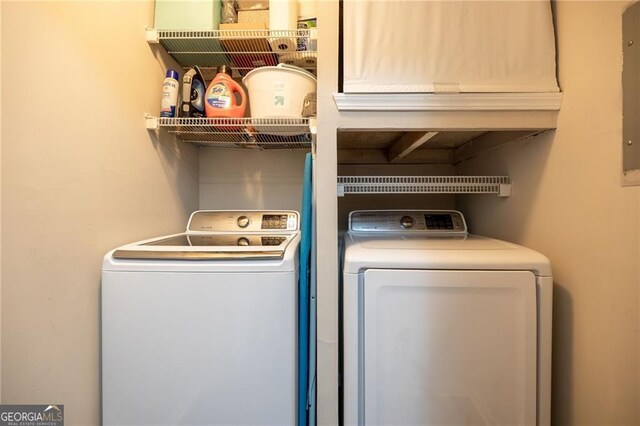 2700 Pine Tree Rd NE Unit 2204, Atlanta, GA 30324 - washroom featuring washing machine and dryer