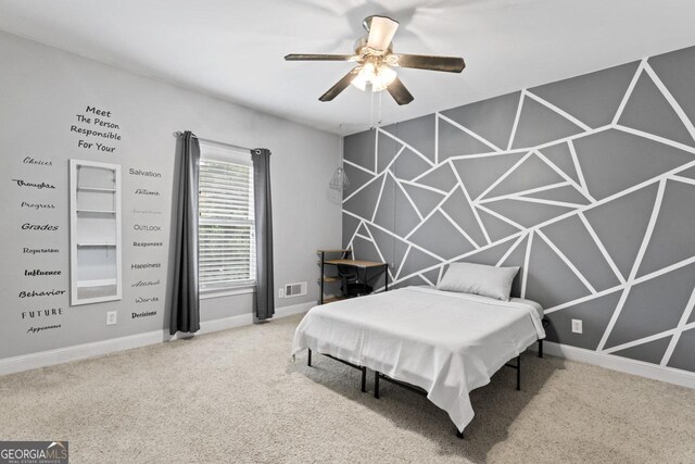510 Jenna Trl, Mcdonough, GA 30252 - bedroom with carpet flooring, baseboards, and a ceiling fan