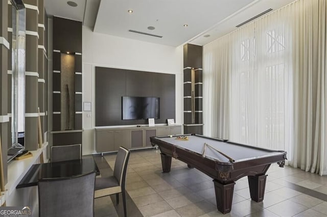 1820 Peachtree St Unit 311, Atlanta, GA 30309 - rec room featuring tile patterned floors and pool table