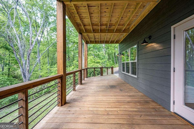 view of wooden terrace