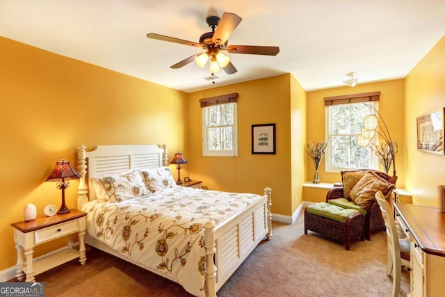 18 Enclave Cir, Savannah, GA 31419 - bedroom featuring baseboards, light colored carpet, and ceiling fan
