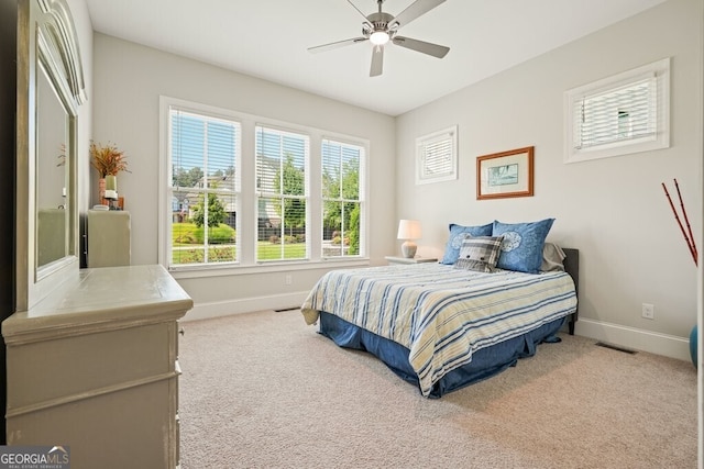 2861 Digna Ct, Acworth, GA 30101 - bedroom with carpet floors and a ceiling fan