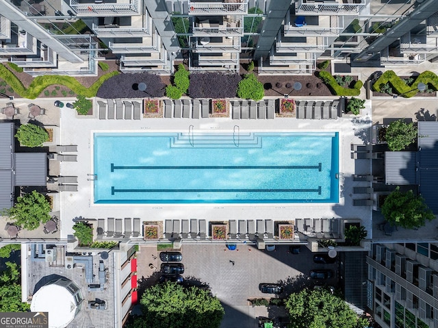 855 Peachtree St NE Unit 2203, Atlanta, GA 30308 - drone / aerial view of a pool area
