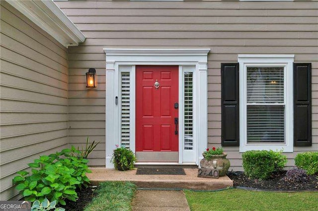 view of doorway to property