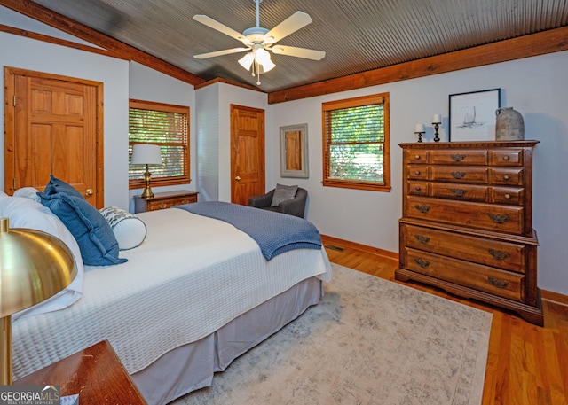 142 Hugh Dorsey Rd, Hartwell, GA 30643 - bedroom featuring wood finished floors, baseboards, and ceiling fan