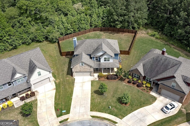 view from above of property