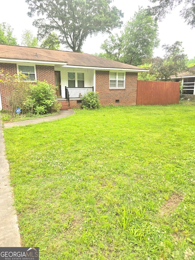 142 Wilshire Rd NE, Rome, GA 30161 - ranch-style home featuring crawl space, covered porch, and brick siding