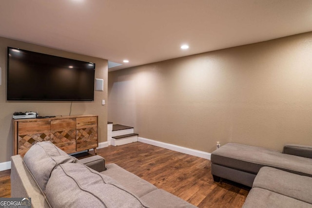 138 Mccombs Dr Unit 7, Blairsville, GA 30512 - living area with baseboards, wood finished floors, and recessed lighting