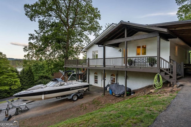 138 Mccombs Dr Unit 7, Blairsville, GA 30512 - view of side of property with stairway and a wooden deck